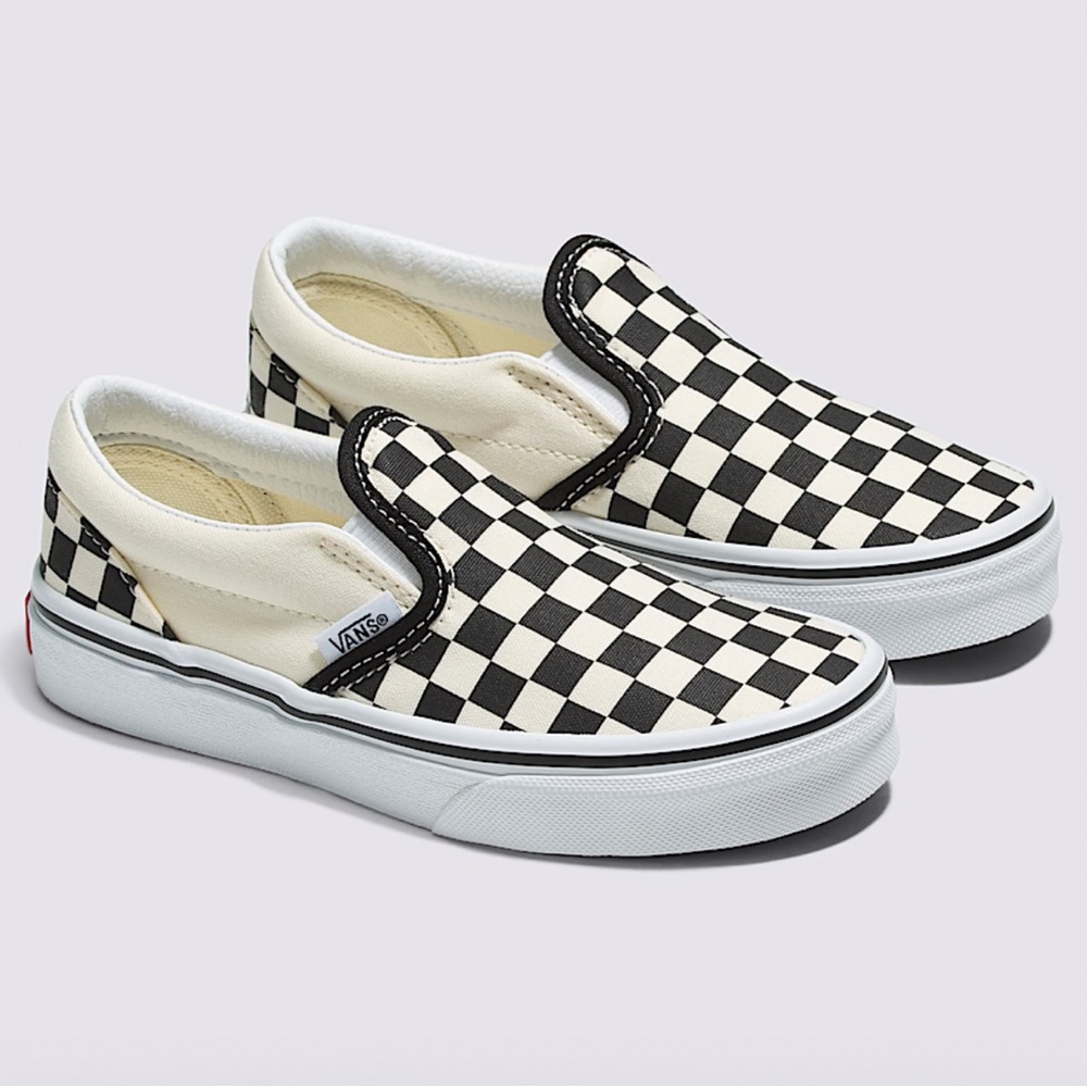 NIB- Kids Vans Classic Checkerboard Slip-Ons
